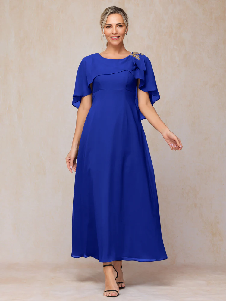 Ankle Length Chiffon Mother Of The Bride Dress