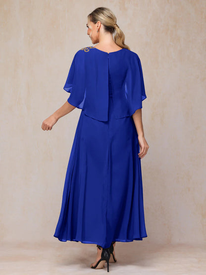 Ankle Length Chiffon Mother Of The Bride Dress