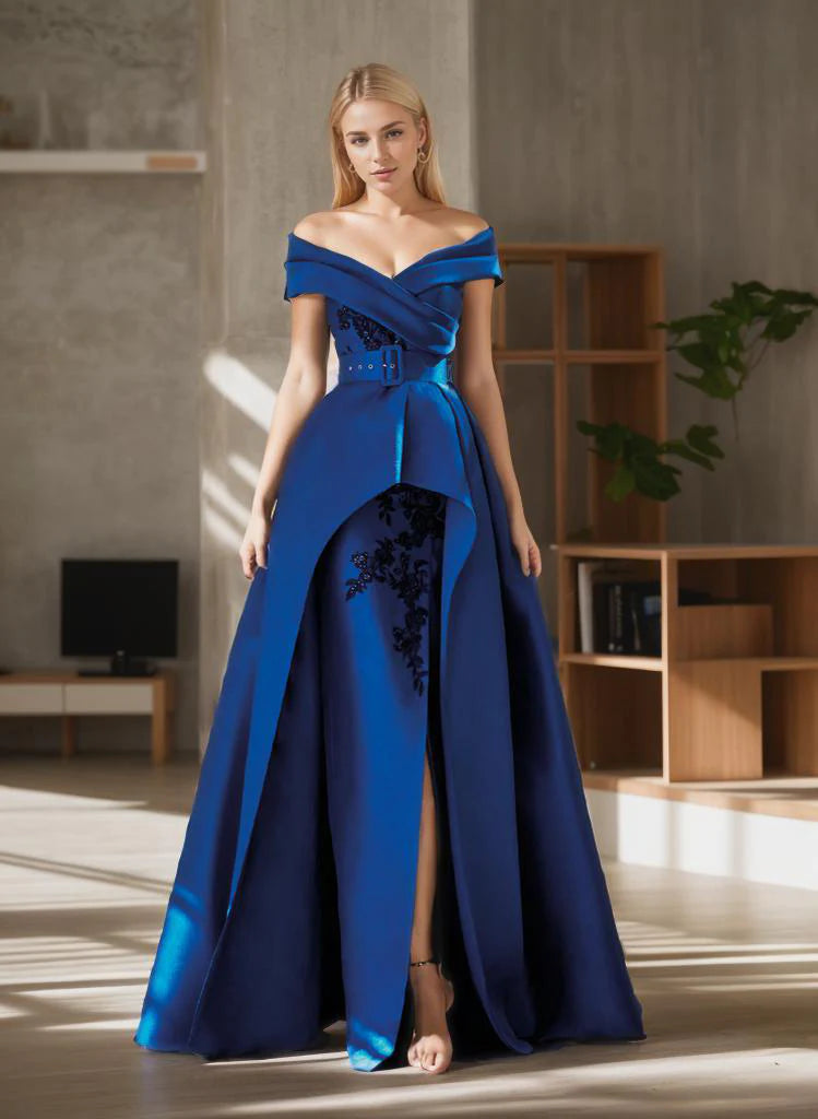 A-Line Evening Gown Formal Wedding Guest dress Floor Length