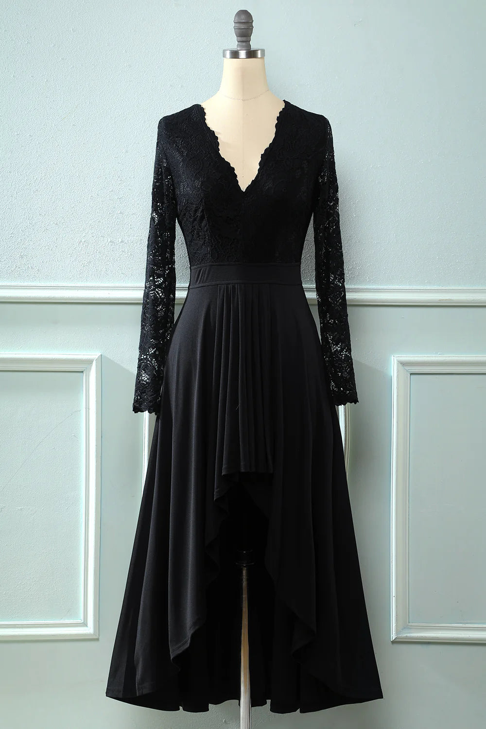 Black Long Sleeves Lace Dress Formal Mother of the Bride Dresse