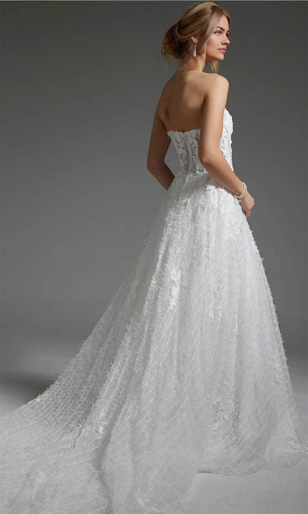 A-Line Sweetheart Textured Corset Bridal Gown Wedding Dress