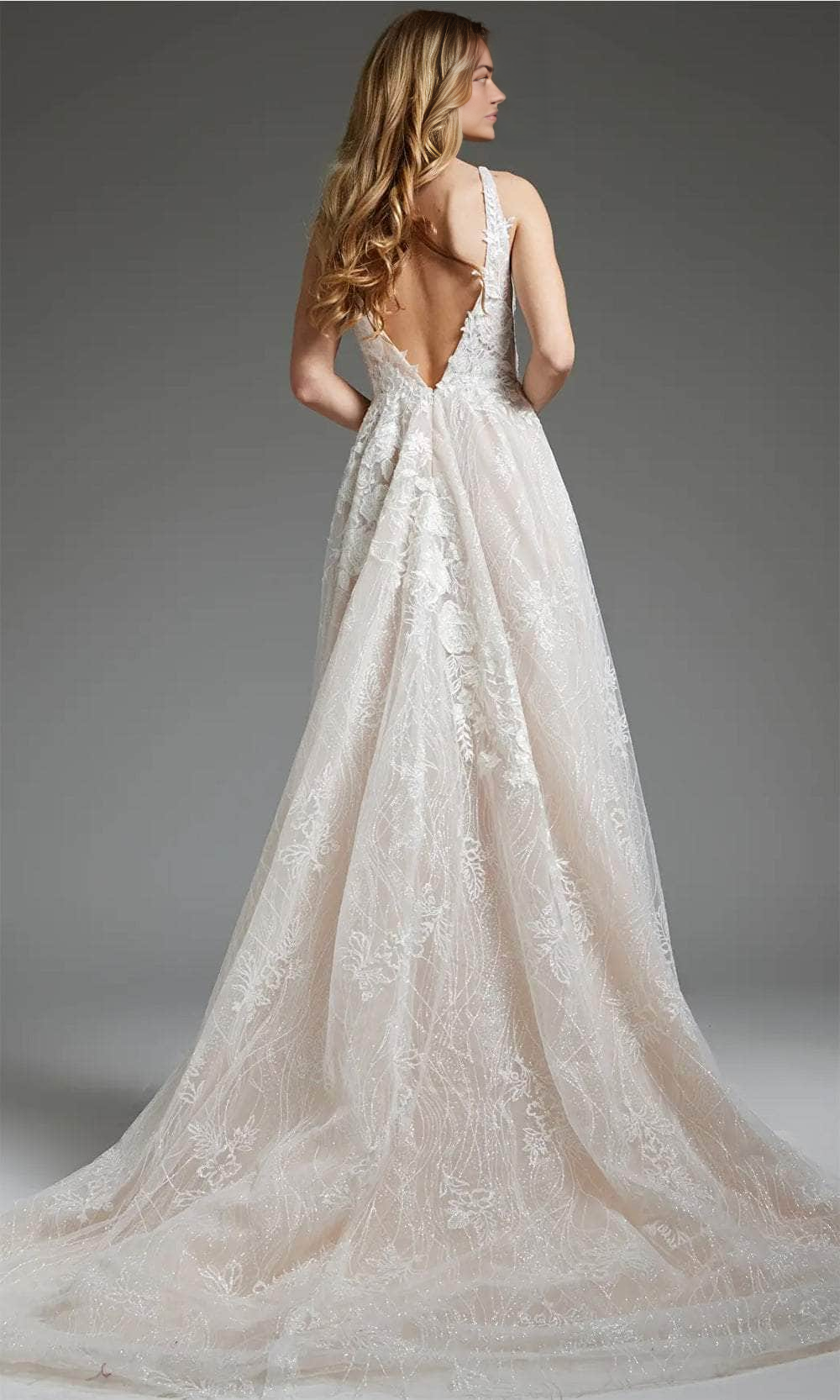 Floral A-Line Bridal Gown Floor-length Wedding Dress