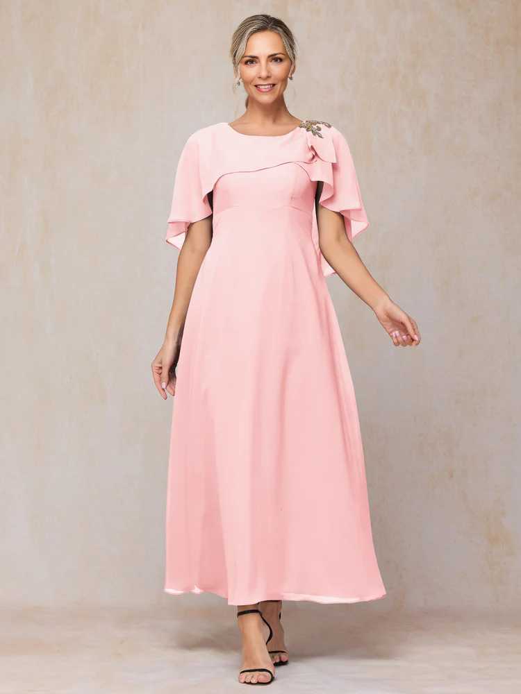 Ankle Length Chiffon Mother Of The Bride Dress