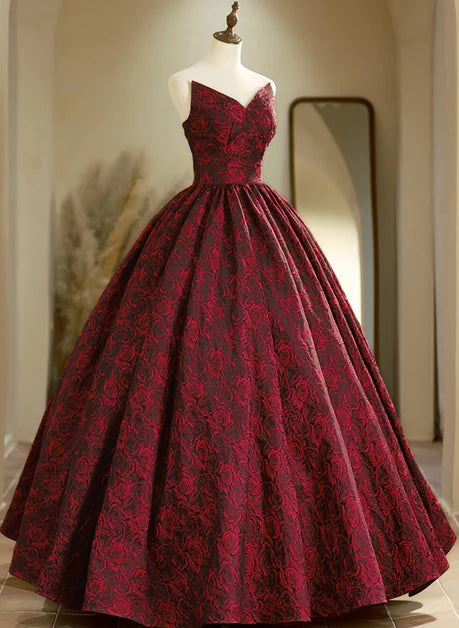 A-line Floral Lace Ballgown Long Evening Dress Prom Dress