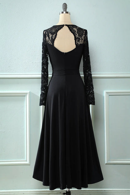 Black Long Sleeves Lace Dress Formal Mother of the Bride Dresse