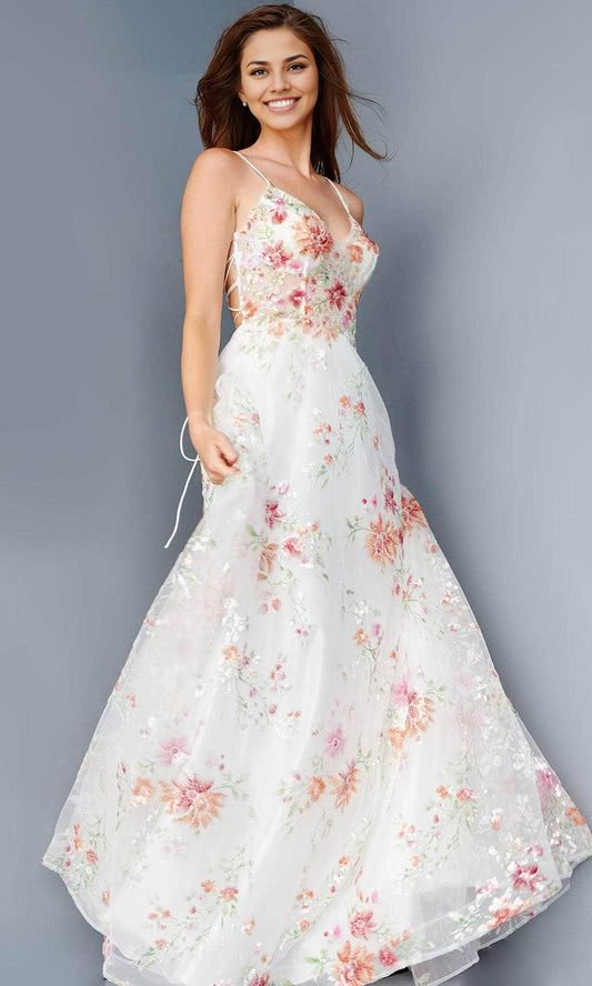 Quyihu Prom Shop Dresses Off-Shoulder Lace-Up Back Floral Prom Gown Prom Dresses Formal Women's Dresses