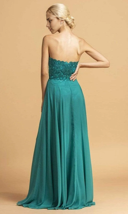 Quyihu Dresses Formal Off-Shoulder Strapless Embroidered Chiffon Prom Dress Stores With Prom Dresses