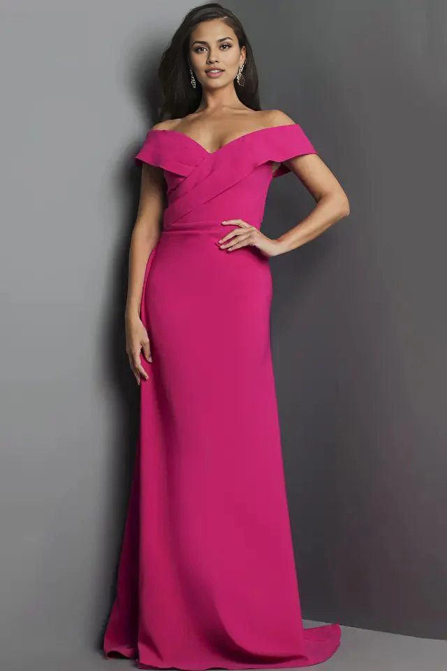 Quyihu Prom Shop Dresses Off-Shoulder A-line Mother of the Groom Gown Sleeveless Prom Dresses Formal Women's Dresses