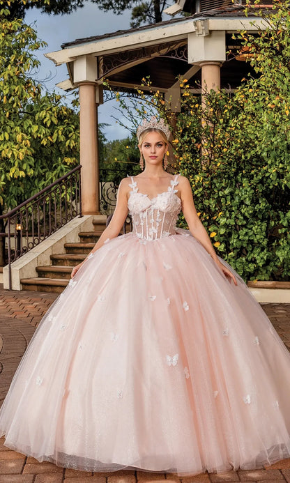 Quyihu Quinceanera Dress Long Pastel A-line Ball Gown With Sweetheart Neckline And Bow Detail On Back Formal Wear Dresses