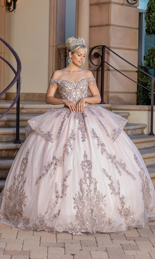 Quyihu Quinceanera Dress Off The Shoulder Ball Gown With Lace Embroidery And Sweetheart Neckline Formal Wear Dresses