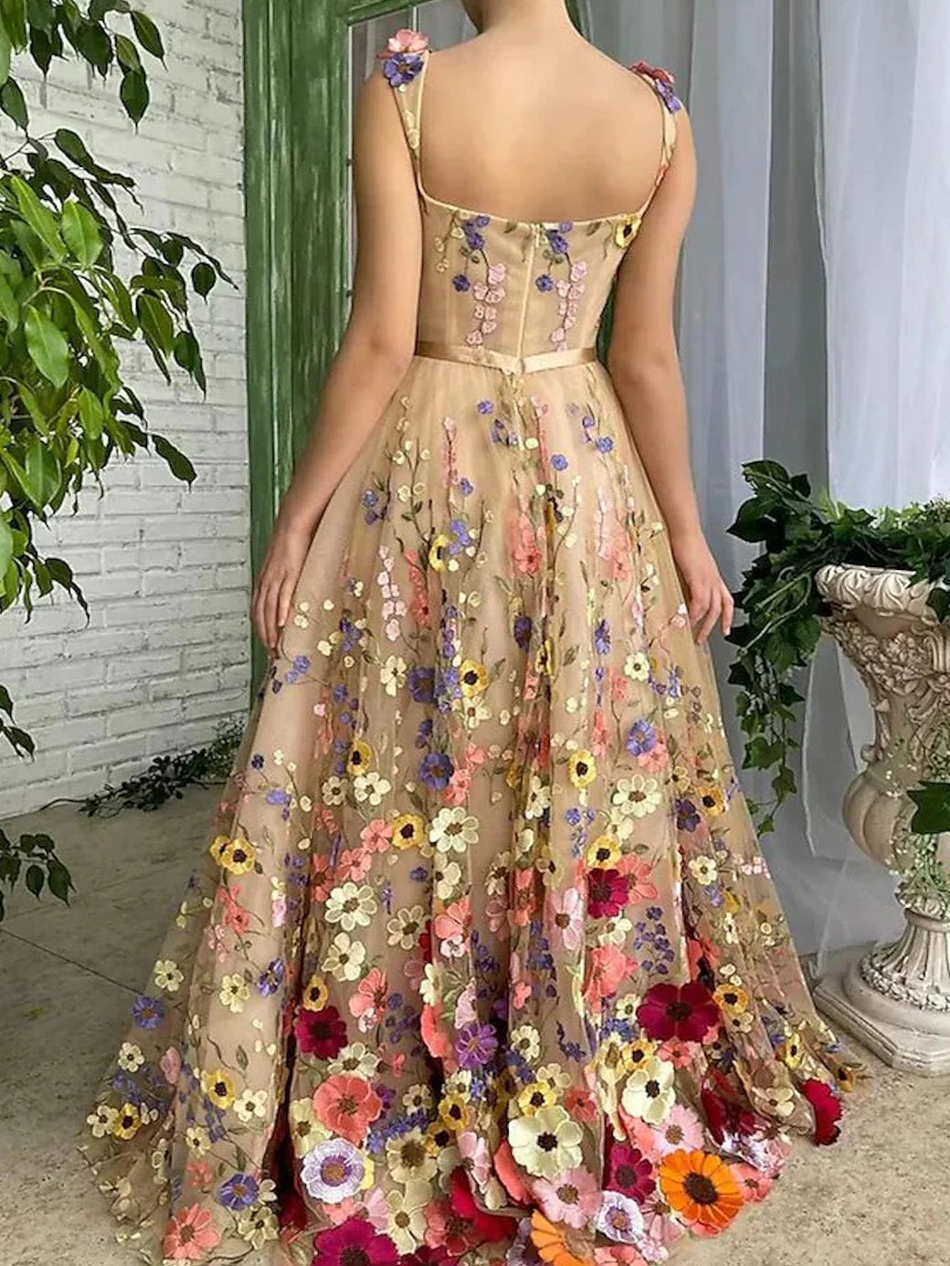 Formal Women's Dresses A-Line/Princess Sweetheart Long Prom Dresses With Embroidery Prom Dresses Stores