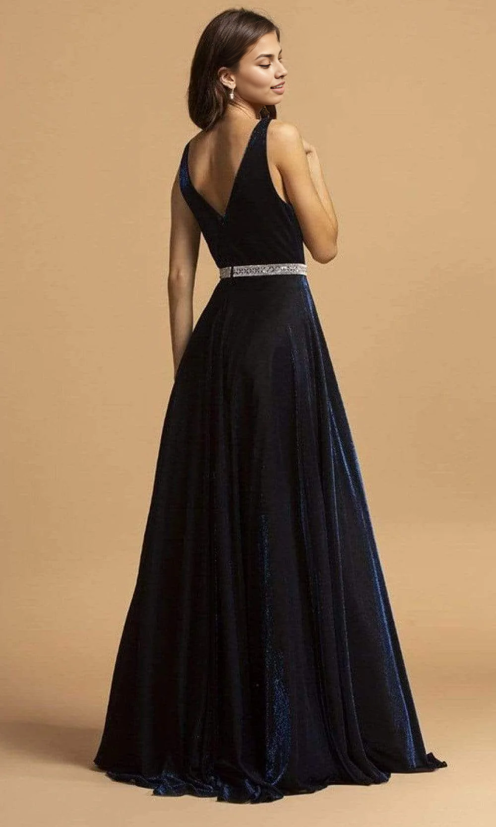 Quyihu Dresses Formal Off-Shoulder V Neck Embellished Velvet A-Line Prom Dress Stores With Prom Dresses