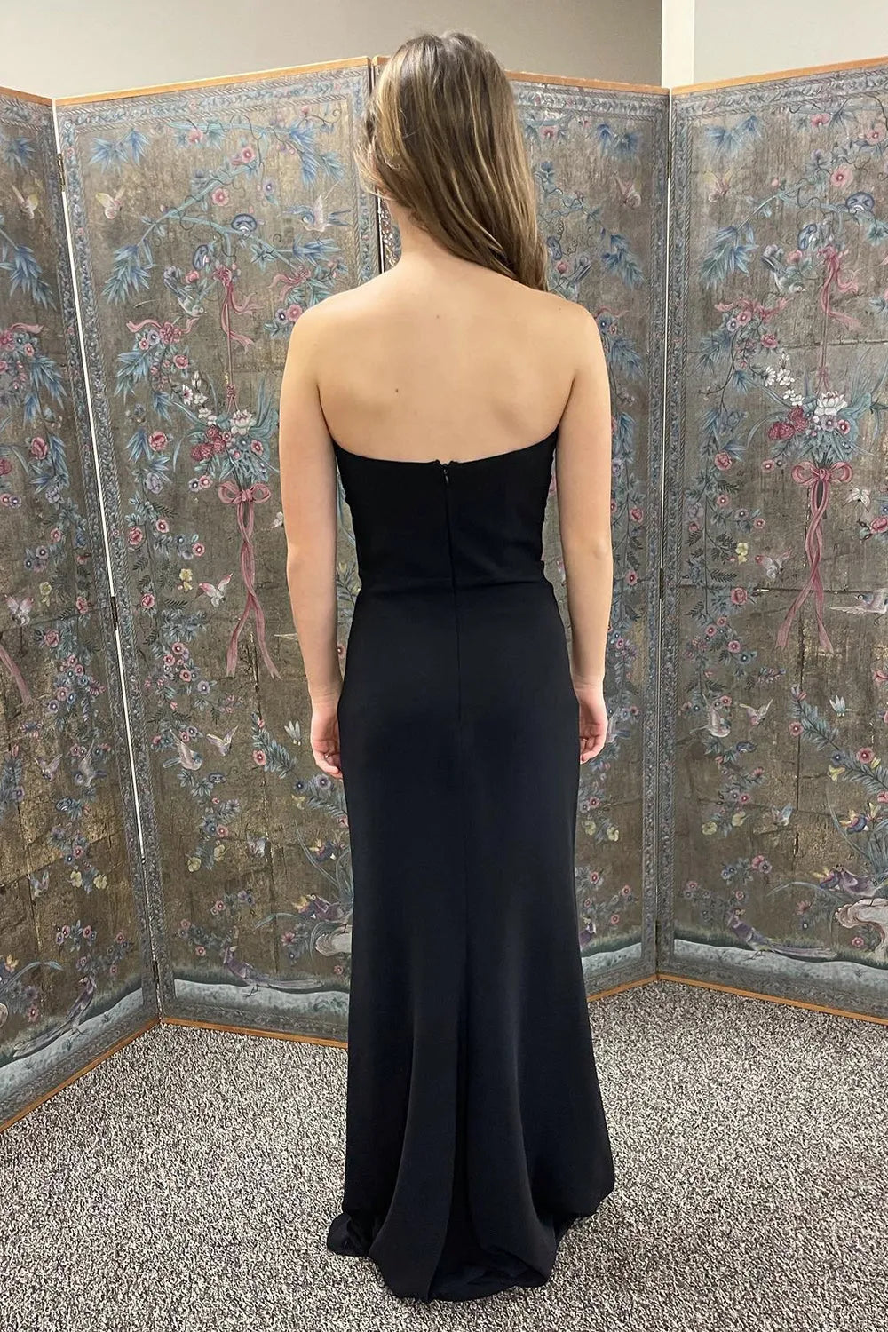 Sheath Sweetheart Black Long Prom Dress