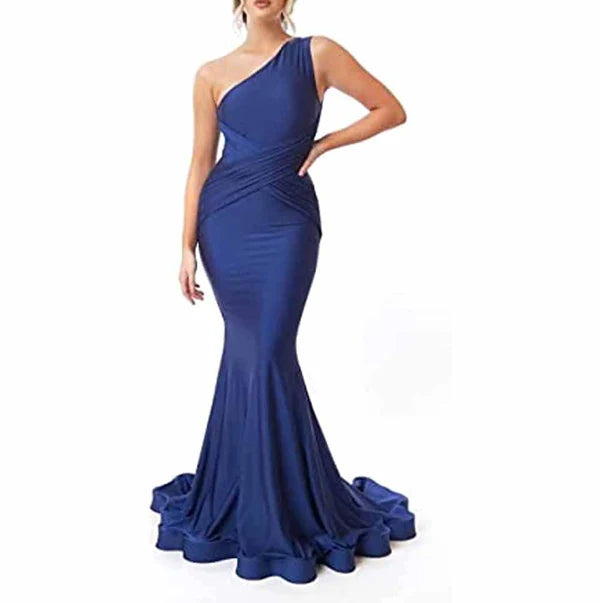 Mermaid Bridesmaid Dresses Ruched Bodycon Prom Dress Long Formal Evening Gowns