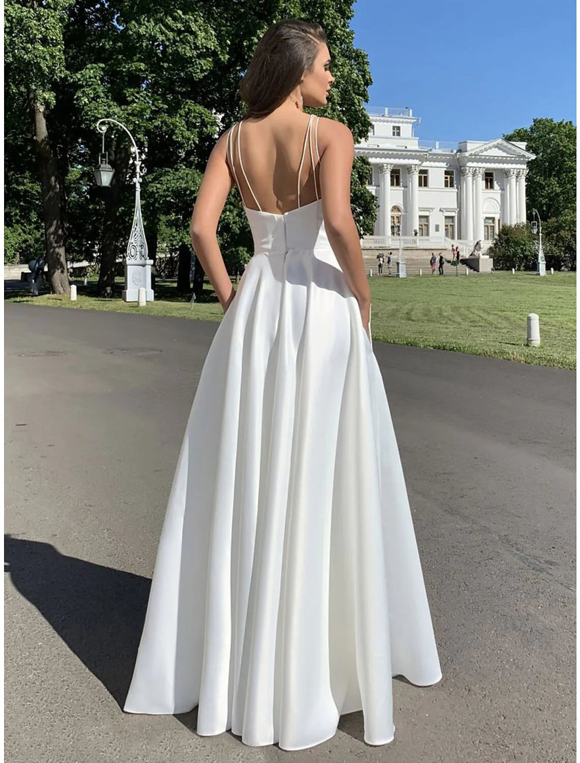 Mermaid / Trumpet Evening Gown Elegant Dress Wedding Guest Floor Length Sleeveless Spaghetti Strap Jersey Crisscross Back with Strappy